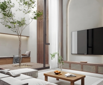 Wabi-sabi Style A Living Room-ID:511424061