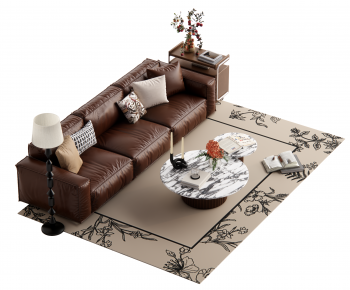 French Style Three-seat Sofa-ID:735819356