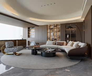 Modern A Living Room-ID:665086038