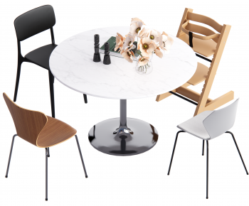Modern Dining Table And Chairs-ID:136379961