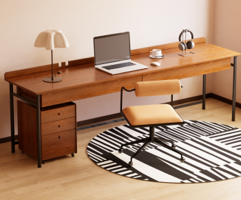 Modern Computer Desk And Chair-ID:238349912