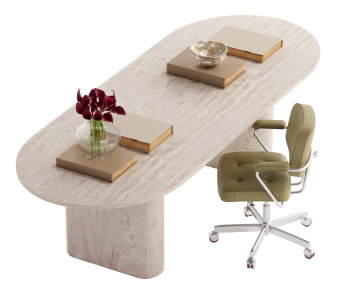 Modern Computer Desk And Chair-ID:252860074