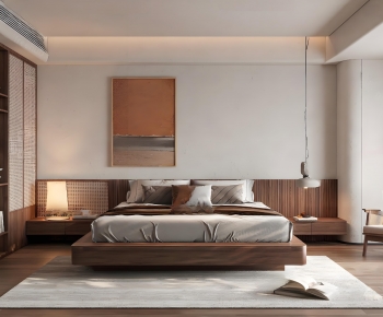 Wabi-sabi Style Bedroom-ID:249875073