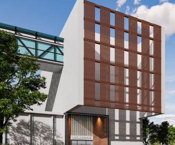 Modern Appearance Of Commercial Building-ID:556724077