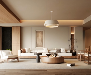 New Chinese Style A Living Room-ID:129355916