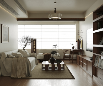 New Chinese Style A Living Room-ID:831746109