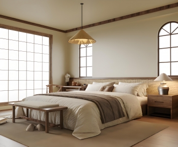 Wabi-sabi Style Bedroom-ID:604285001