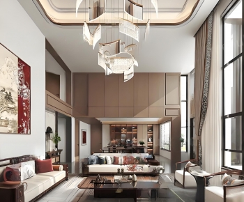 New Chinese Style A Living Room-ID:234568127