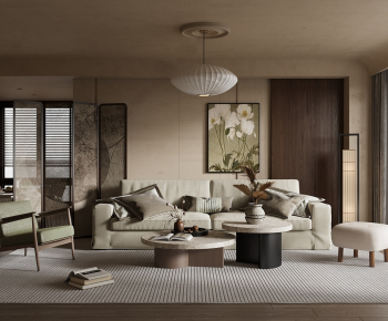 Wabi-sabi Style A Living Room-ID:343771012