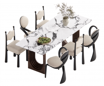 Modern Dining Table And Chairs-ID:502860572
