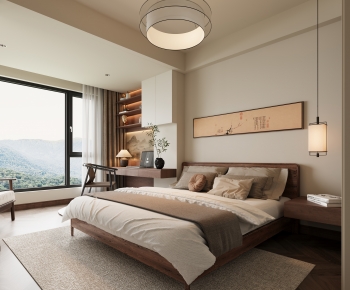 New Chinese Style Bedroom-ID:645859005