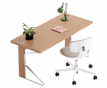 Modern Computer Desk And Chair-ID:226600276
