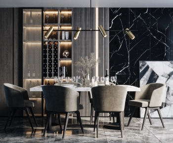 Modern Dining Table And Chairs-ID:117335086