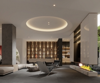 Modern A Living Room-ID:690455916