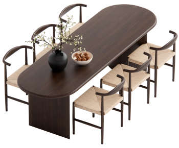 Modern Dining Table And Chairs-ID:674854041