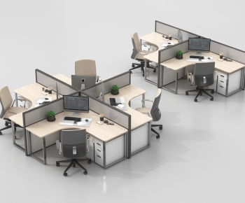 Modern Office Desk And Chair-ID:593203074