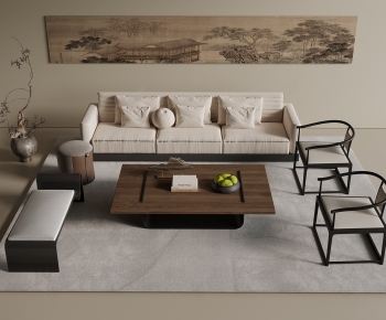 New Chinese Style Sofa Combination-ID:148039105