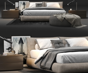 Modern Double Bed-ID:759670749