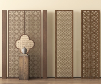 New Chinese Style Wooden Screen Partition-ID:671933896