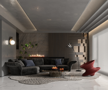 Modern A Living Room-ID:993366007