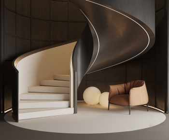 Modern Rotating Staircase-ID:646061905