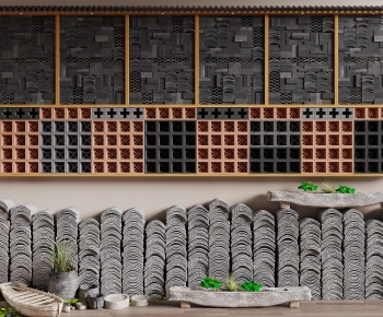 New Chinese Style Landscape Wall-ID:648586997