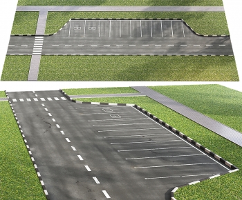 Modern Outdoor Parking Lot-ID:139822016