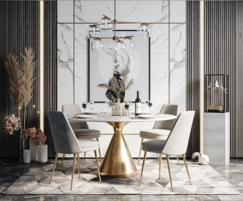 Modern Dining Table And Chairs-ID:137288096