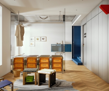 Modern Clothes Storage Area-ID:518414027