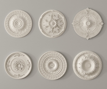 French Style Plaster Carved Top Plate-ID:671538116