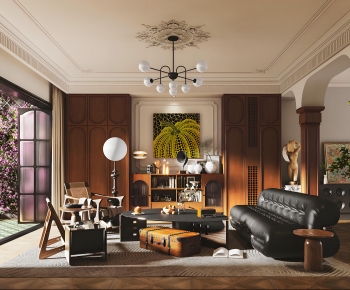 French Style A Living Room-ID:128997098