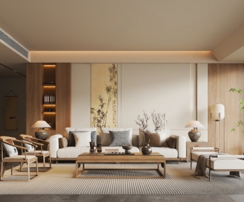New Chinese Style A Living Room-ID:339721927