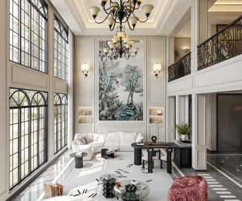 French Style A Living Room-ID:852195983