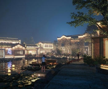 Chinese Style Commercial Street-ID:296628954