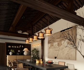 Wabi-sabi Style Dining Room-ID:657442097