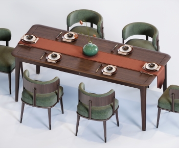 New Chinese Style Dining Table And Chairs-ID:517592912