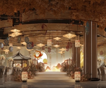 New Chinese Style Banquet Hall-ID:356424098