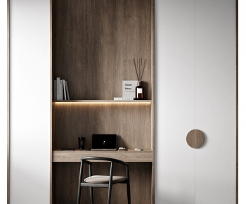 Modern Computer Desk And Chair-ID:985637902