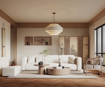 New Chinese Style A Living Room-ID:867500385