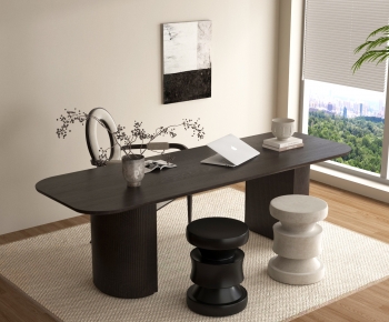 Modern Computer Desk And Chair-ID:518491982