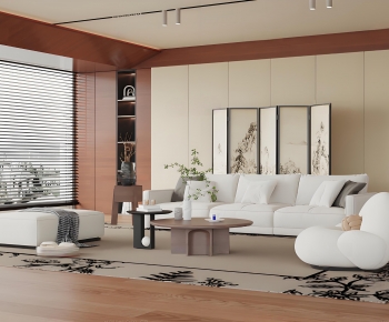 New Chinese Style A Living Room-ID:281843903