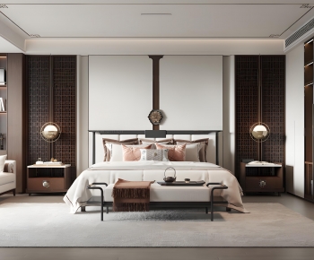 New Chinese Style Bedroom-ID:182085991