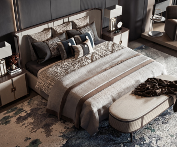 New Chinese Style Double Bed-ID:306982046