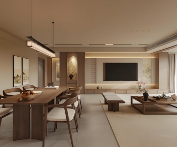 New Chinese Style A Living Room-ID:629158027