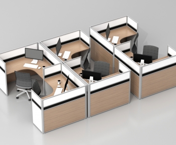 Modern Office Desk And Chair-ID:592962034