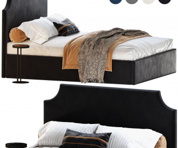 Modern Double Bed-ID:125979909