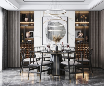 New Chinese Style Dining Table And Chairs-ID:959281921