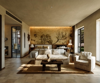 Wabi-sabi Style A Living Room-ID:648350957