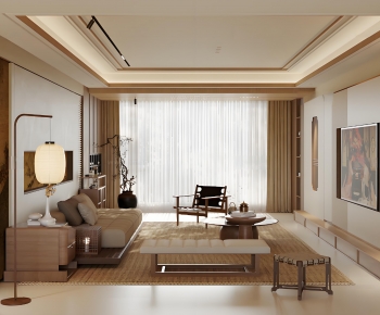 New Chinese Style A Living Room-ID:578639989