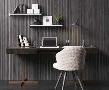 Modern Computer Desk And Chair-ID:343662988